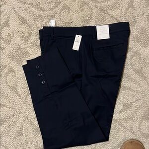 NWT Talbots Navy Crop Pants - size 12